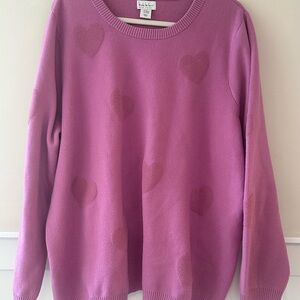 Nicole Miller Purple Heart Sweater